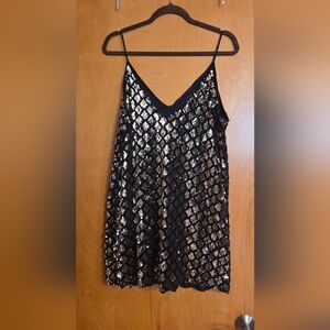 Elegant Black and Gold Sequin Camisole
